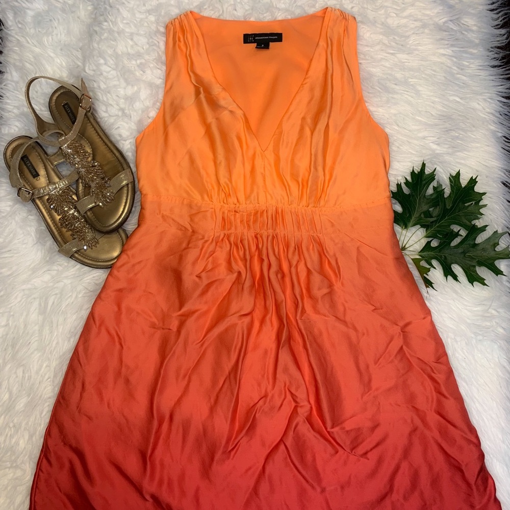 Inc International Concept Orange/Pink Silk Dress 2